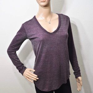 Chaser Cabernet Open Back Long Sleeve Top